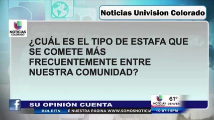 Su opinión cuenta: estafas en nuestra comunidad