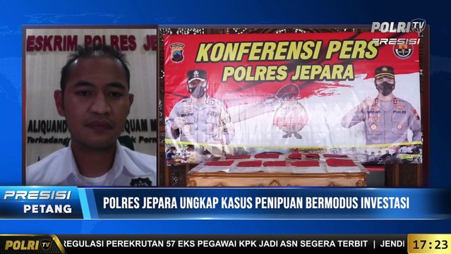 Live Kasat Reskrim Polres Jepara terkait Polres Jepara Ungkap Kasus Penipuan Bermodus Investasi