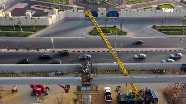 تصوير جوي لابرز أعمال مونوريل العاصمة الإدارية