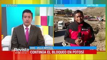 Transporte pesado bloquea la ruta interdepartamental en Potosí