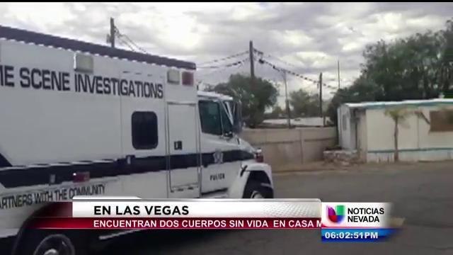 Encuentran dos Cuerpos Sin Vida en Casa Móvil
