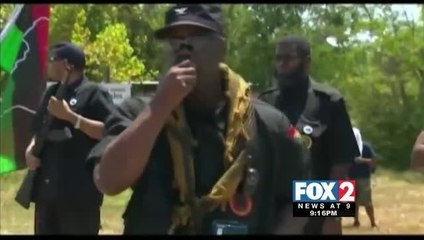 Black Panthers Hold Protest Outside Texas Jail