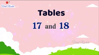 Table of 17 and 18 | 17 Table | 18 Table | Multiplication Tables | Table 17 | Table 18 | Math Tables | Viral Rocket