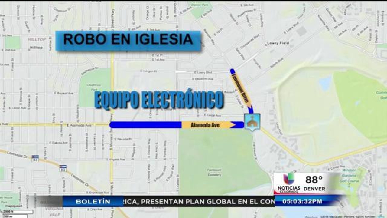 Robo a iglesia de Denver