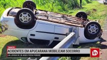 Dois acidentes foram registrados em Apucarana nesta manhã