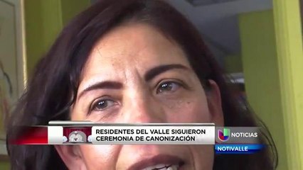 Residentes quedan conmovidos ante canonización