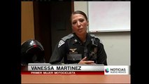 Vanessa Martínez primer mujer en unirse al grupo de motociclistas de la policía estatal