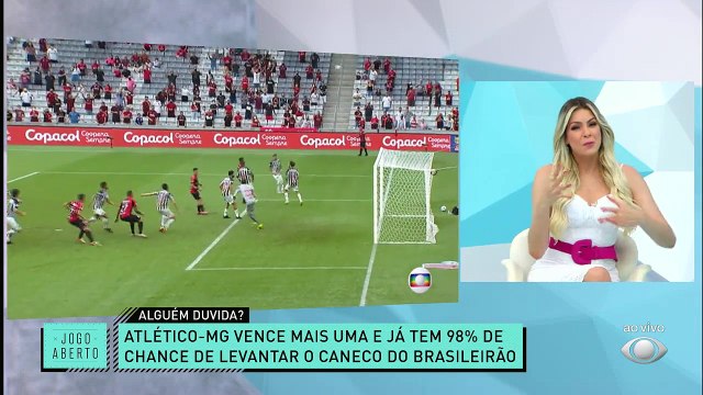 JÁ PODE GRITAR CAMPEÃO, NÉ? O Atlético-MG venceu o Athlético-PR por 1 a 0, chegou a 71 pontos no Brasileirão, e agora soma 98% de chance de conquistar o título. Prepara o grito, nação atleticana? #JogoAberto