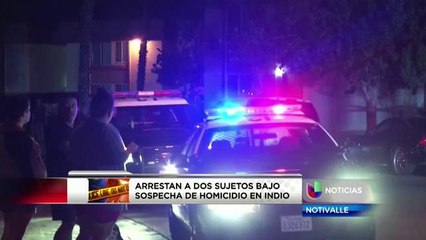 Policia en Indio arresta a sospechosos