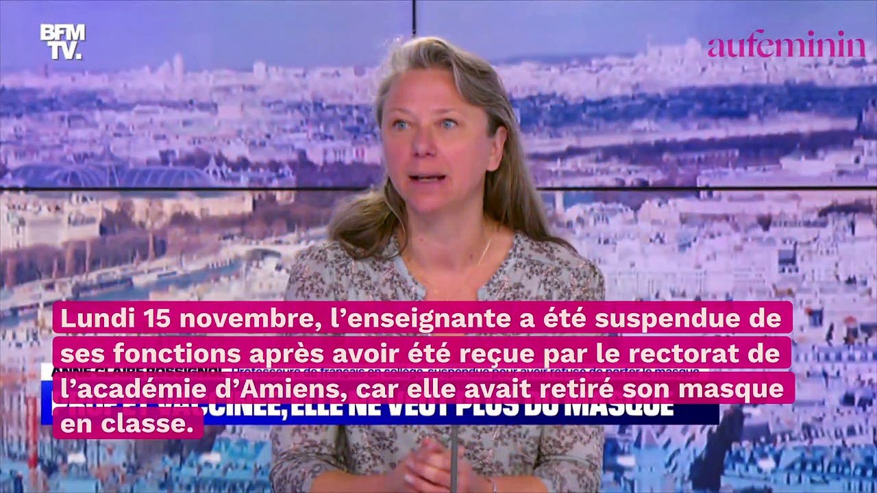 Une professeure, vaccinée, suspendue pour avoir refusé de porter le masque en classe