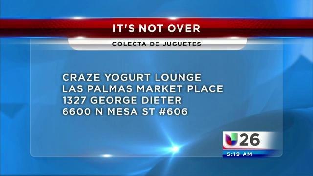 It's Not Over-Colecta de Juguetes