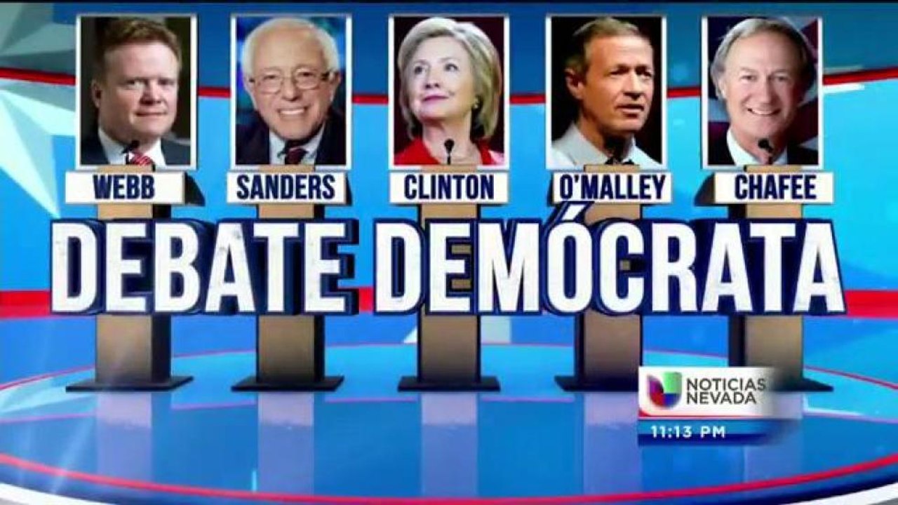 Cobertura primer debate presidencial demócrata en Las Vegas