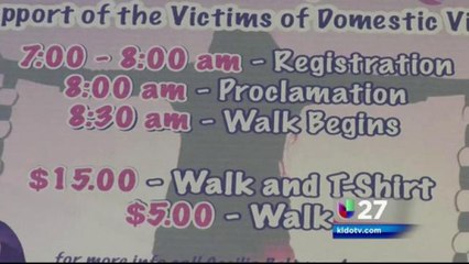 Caminata para apoyar víctimas de violencia