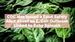 CDC Has Issued a Food Safety Alert About an E. Coli Outbreak Linked to Baby Spinach