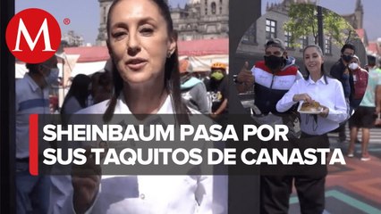 Sheinbaum habla del video de tacos de canasta_ No fue premeditado, sólo vida cotidiana, asegura