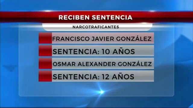 Narcotraficantes reciben sentencia