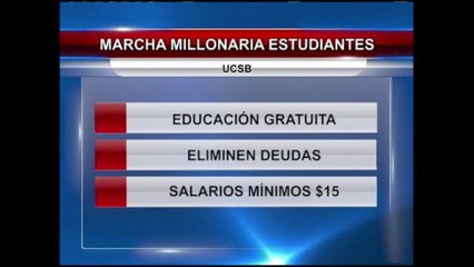 Universidad de Santa Barbara se une a manifestación estudiantil