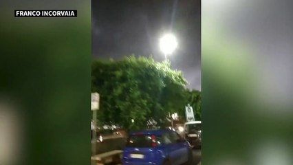 عمود مائي يتشكّل بفعل عاصفة قبالة صقلية