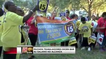 Protestas en la Bahía de Tampa para Aumentar Salario Mínimo a $15 la hora