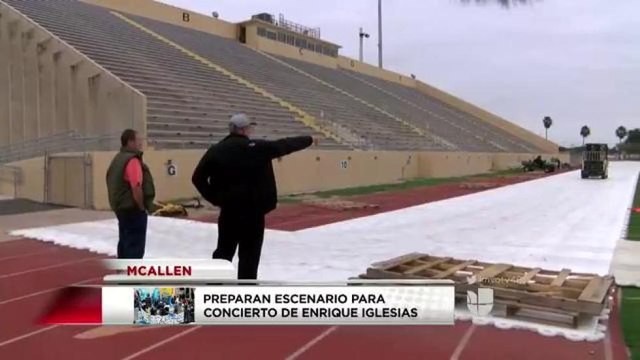 Preparan escenario para el concierto de Enrique Iglesias