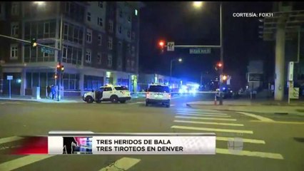 Tres baleados en Denver