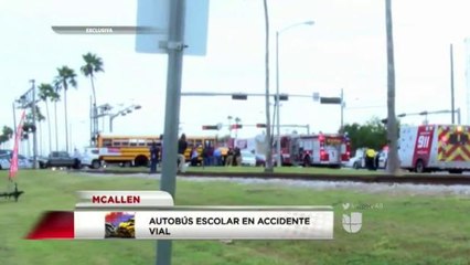 Autobús escolar en accidente vial en McAllen