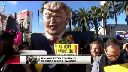 Varios Manifestantes se Expresan en Contra de Discursos Anti-Inmigrantes de Pre-Candidatos a la Pres
