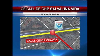 Oficial salva una vida