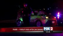 Suspect Driver Fleeing from Police Crashes into another Vehicle