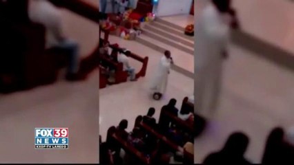 Philippines priest goes hi-tech with "hoverboard"