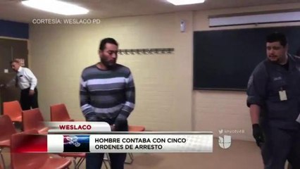 Contaba con cinco órdenes de arresto en Weslaco