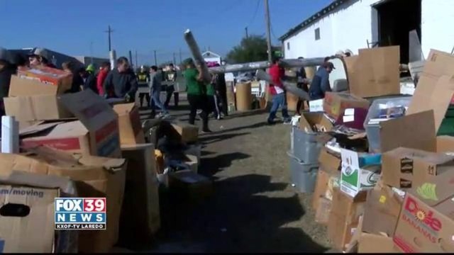 Student volunteers helped the local organization Volunteers Serving the Need on Martin Luther King
