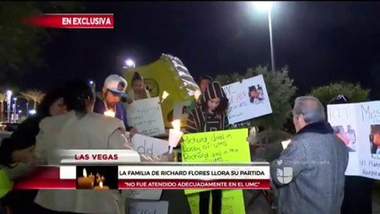 Vigilia por Richard R. Flores, Amistades y Familiares del Hombre Hispano que murió en Hospital UMC l