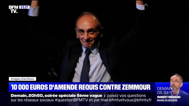 Propos sur les mineurs isolés: 10.000 euros d'amende requis contre Éric Zemmour