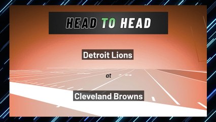 Detroit Lions at Cleveland Browns: Moneyline