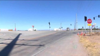 Instalación de semáforos.