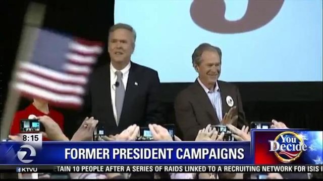 Former President Bush Campaigns For Jeb