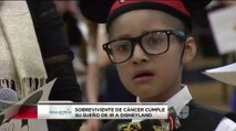 Niño hispano sobreviviente de cáncer cumple su sueño