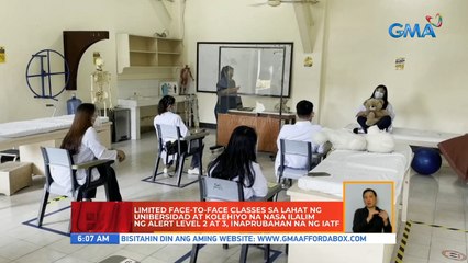 Limited face-to-face classes sa lahat ng unibersidad at kolehiyo na nasa ilalim ng alert level 2 at 3, inaprubahan na ng IATF | UB