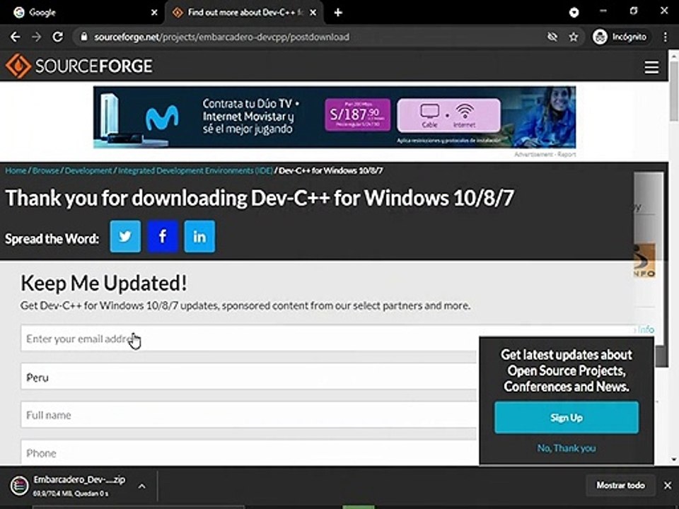 DESCARGAR E INSTALAR DEV C++ para Windows