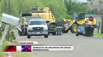 Operativo de seguridad en zonas residenciales en Harlingen