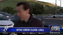 KTVU REPORTER ALEX SAVIDGE NARROWLY ESCAPES INJURIES IN ON-AIR ACCIDENT