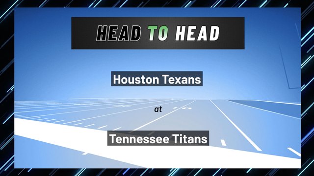 Houston Texans at Tennessee Titans: Moneyline