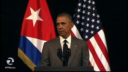 PRESIDENT OBAMA MAKES A SPEECH TOWARDS THE CUBAN PEOPLE