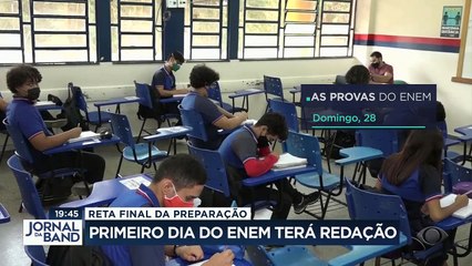 O Enem começa neste domingo e os estudantes já estão na reta final de preparação. No primeiro dia de prova já tem o bicho-papão dos candidatos: a redação. #BandJornalismo