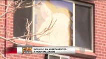 11 hospitalizados por incendio en apartamentos