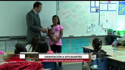 Visita de Reporteros de Univision y Orientación a Escuela Charlotte And Jerry Keller School