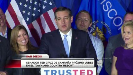 Senador Ted Cruz de campaña este Lunes