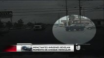 Impactantes imágenes muestran choque contra oficial de patrulla de caminos