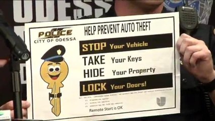 Lanza policía de Odessa campaña anti-robo de autos.